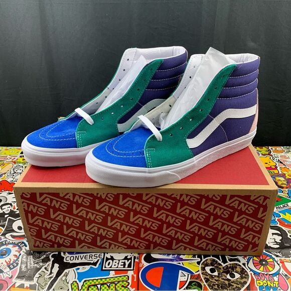 Vans Retro Sk8-Hi Multicolor Blues Men's Various Sizes - Picture 1 of 12